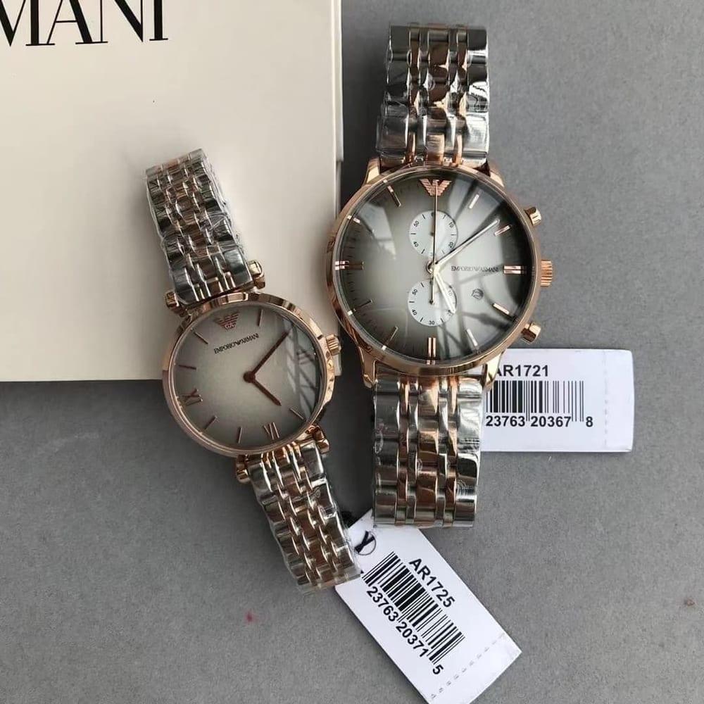 Pack Emporio Armani AR1721 + AR1725 Bicolore Or Rose