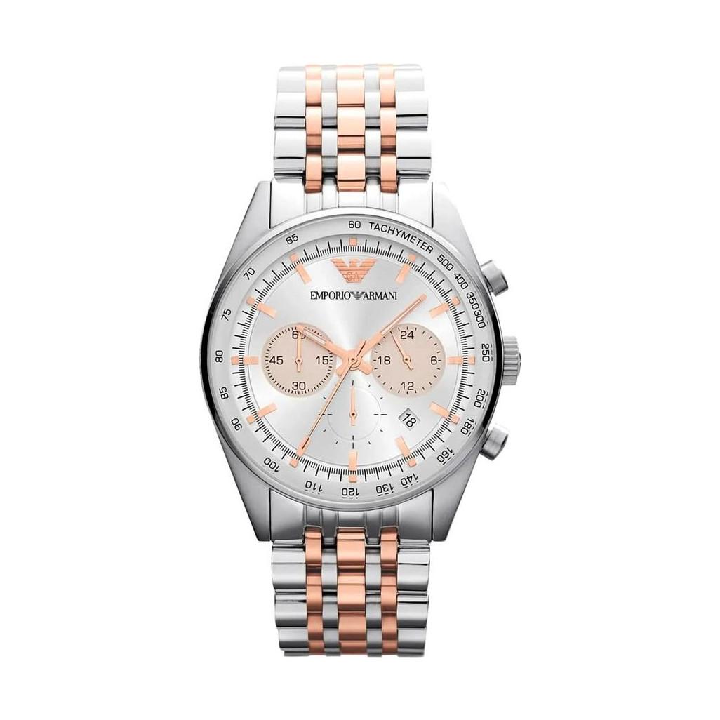 Emporio Armani Tazio AR5999 Acier et Or Rose