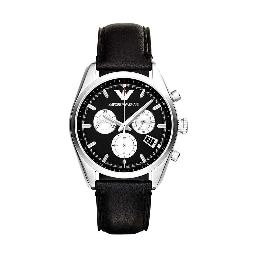 Emporio Armani Tazio AR6009 Cuir Noir