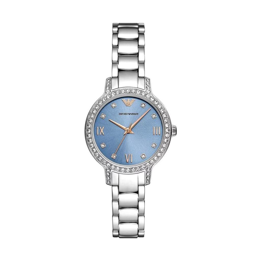 Emporio Armani Cleo – Acier / Bleu Clair