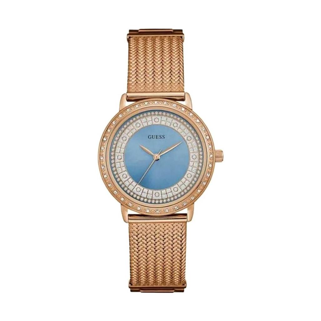 Guess Willow W0836L1 Rose Gold Cadran Bleu