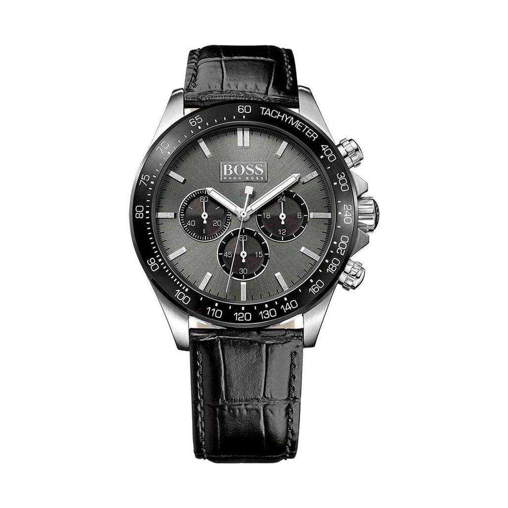 Hugo Boss 1513177 Anthracite Cuir Noir