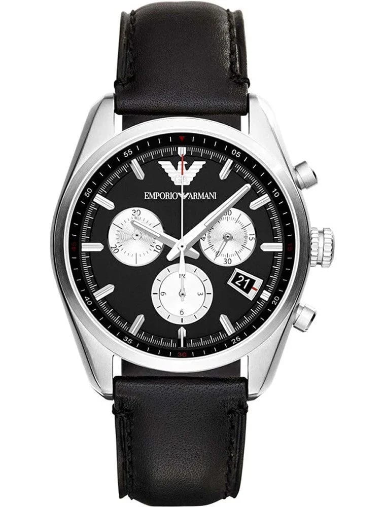 Emporio Armani Tazio AR6009 Cuir Noir
