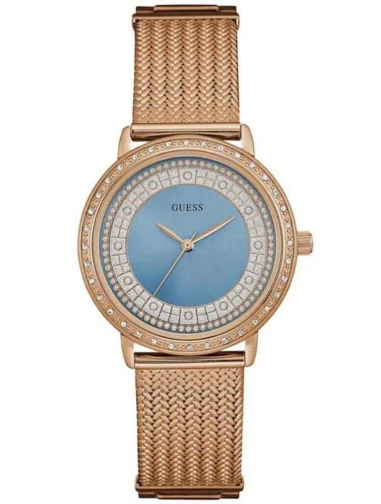 Guess Willow W0836L1 Rose Gold Cadran Bleu