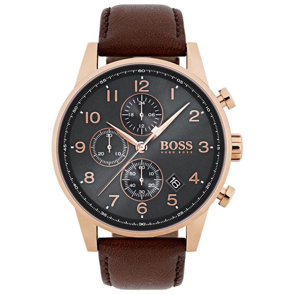 Hugo Boss 1513496 Or Rose et Cuir Marron